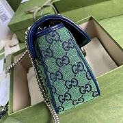 GUCCI GG MARMONT MULTICOLOR SMALL SHOULDER BAG GREEN 443497 SIZE 26x15x7 CM - 3