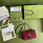 GUCCI GG MARMONT MULTICOLOR SMALL SHOULDER BAG RED 443497 SIZE 26x15x7 CM - 6