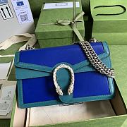 GUCCI DIONYSUS SMALL SHOULDER BAG BLUE/TURQUOISE 400249 SIZE 28 x 17 x 9 CM - 1