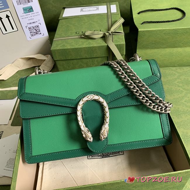 GUCCI DIONYSUS SMALL SHOULDER BAG GREEN 400249 SIZE 28 x 17 x 9 CM - 1