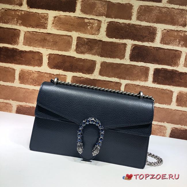 GUCCI DIONYSUS SMALL SHOULDER BAG BLACK 400249 SIZE 28 x 17 x 9 CM - 1