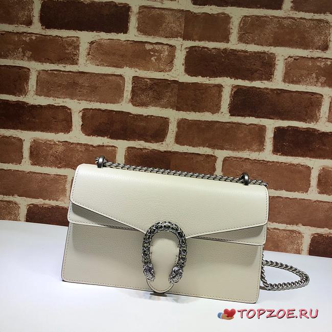 GUCCI DIONYSUS SMALL SHOULDER BAG WHITE 400249 SIZE 28 x 17 x 9 CM - 1