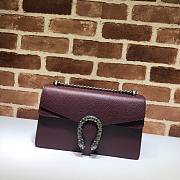 GUCCI DIONYSUS SMALL SHOULDER BAG BORDEAUX 400249 SIZE 28 x 17 x 9 CM - 1