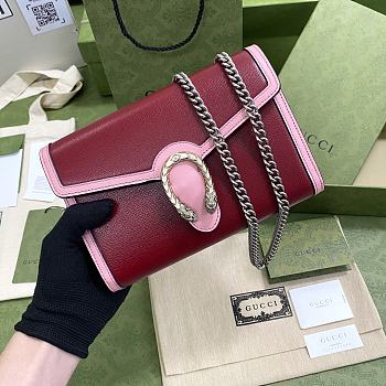 GUCCI DIONYSUS MINI CHAIN BAG DARK RED 401231 SIZE 20 x 13.5 x 3 CM