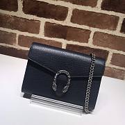 GUCCI DIONYSUS LEATHER MINI CHAIN BAG BLACK 401231 SIZE 20 x 13.5 x 3 CM - 1