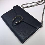 GUCCI DIONYSUS LEATHER MINI CHAIN BAG BLACK 401231 SIZE 20 x 13.5 x 3 CM - 5