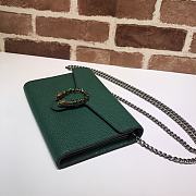 GUCCI DIONYSUS LEATHER MINI CHAIN BAG EMERALD GREEN 401231 SIZE 20 x 13.5 x 3 CM - 5