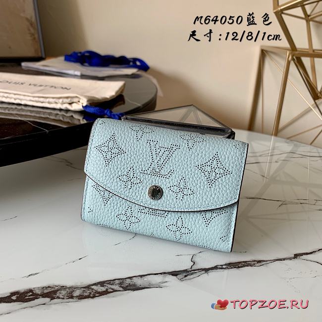 LV ANAÉ COIN PURSE BLUE M64050 SIZE 12 x 8 x 1 CM - 1