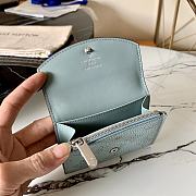 LV ANAÉ COIN PURSE BLUE M64050 SIZE 12 x 8 x 1 CM - 3