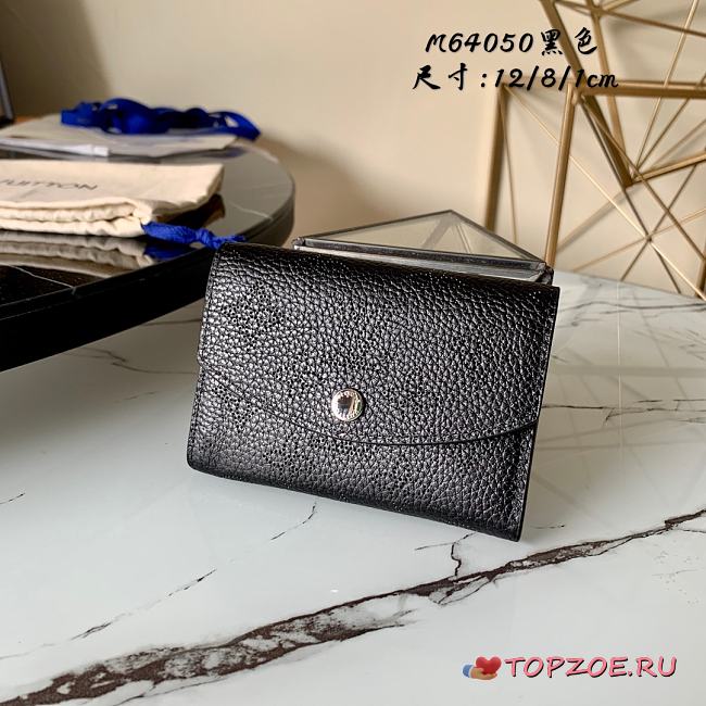 LV ANAÉ COIN PURSE BLACK M64050 SIZE 12 x 8 x 1 CM - 1