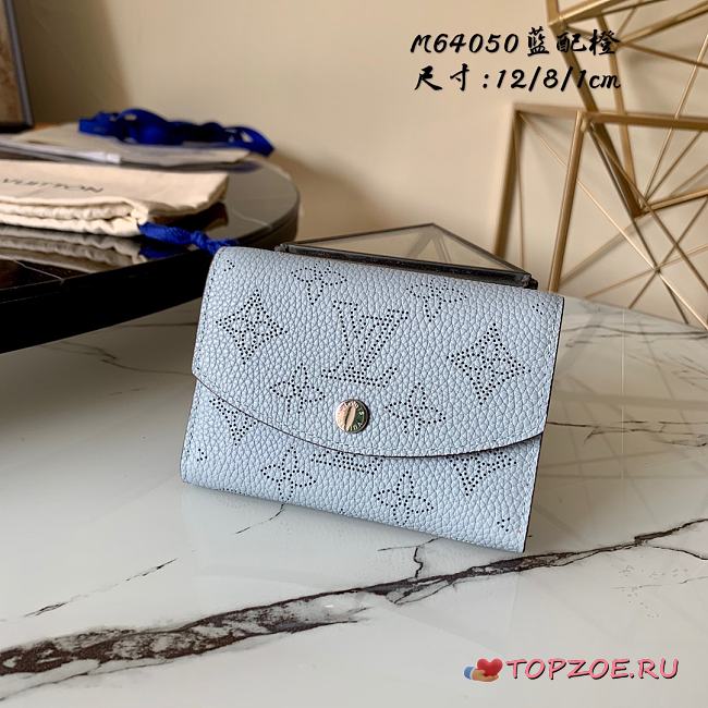 LV ANAÉ COIN PURSE BLUE & ORANGE M64050 SIZE 12 x 8 x 1 CM - 1