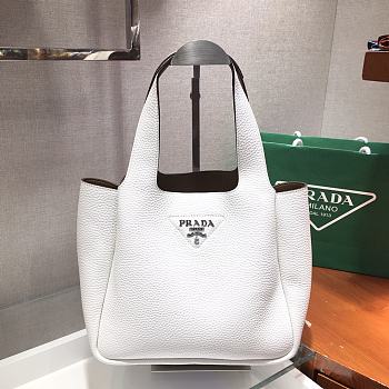 Prada Dynamique leather handbag White 1BG335 size 25x21.5x14 cm 