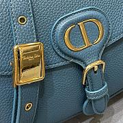 DIOR MEDIUM DIOR BOBBY BAG BLUE M9319 SIZE 22 x 17 x 6 CM - 6