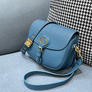 DIOR MEDIUM DIOR BOBBY BAG BLUE M9319 SIZE 22 x 17 x 6 CM - 4