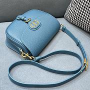 DIOR MEDIUM DIOR BOBBY BAG BLUE M9319 SIZE 22 x 17 x 6 CM - 2
