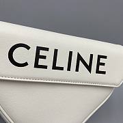 CELINE TRIANGLE BAG WITH CELINE PRINT WHITE 195903 SIZE 21 x 15 x 14 CM - 2