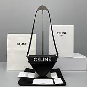 CELINE TRIANGLE BAG WITH CELINE PRINT BLACK 195903 SIZE 21 x 15 x 14 CM - 1