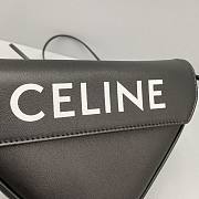 CELINE TRIANGLE BAG WITH CELINE PRINT BLACK 195903 SIZE 21 x 15 x 14 CM - 2