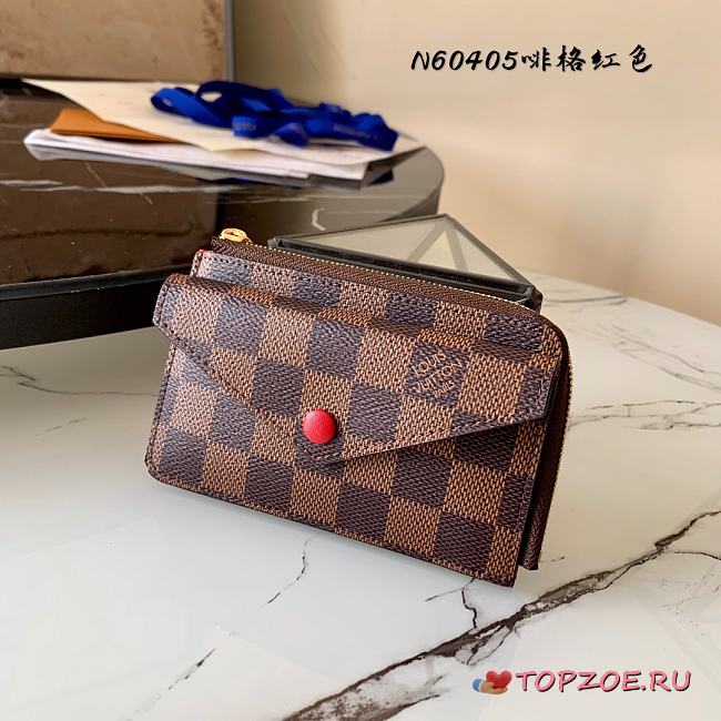 LV CARD HOLDER RECTO VERSO N60406 SIZE 13 x 9 x 2.5 CM - 1