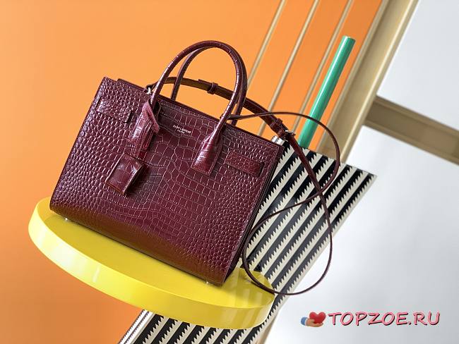 YSL CLASSIC SAC DE JOUR BABY OPYUM RED 421863 SIZE 26 x 20.5 x 12.5 CM - 1