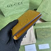 GUCCI GG EMBOSSED WALLET YELLOW 625562 SIZE 12 x 9.7CM - 6