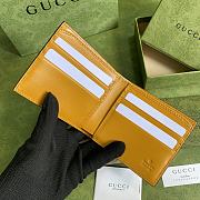 GUCCI GG EMBOSSED WALLET YELLOW 625562 SIZE 12 x 9.7CM - 2