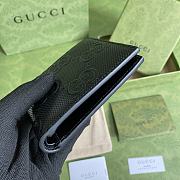 GUCCI GG EMBOSSED WALLET BLACK 625562 SIZE 12 x 9.7CM - 5