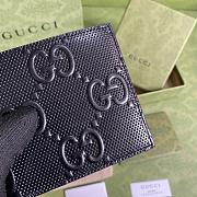 GUCCI GG EMBOSSED WALLET BLACK 625562 SIZE 12 x 9.7CM - 4