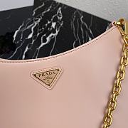 PRADA LEATHER CHAIN HOBO BAG PINK 1BC148 SIZE 25.5 x 15.5 x 4 CM - 4