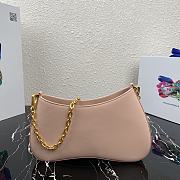 PRADA LEATHER CHAIN HOBO BAG PINK 1BC148 SIZE 25.5 x 15.5 x 4 CM - 2