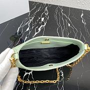 PRADA LEATHER CHAIN HOBO BAG GREEN 1BC148 SIZE 25.5 x 15.5 x 4 CM x - 6
