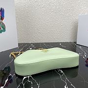 PRADA LEATHER CHAIN HOBO BAG GREEN 1BC148 SIZE 25.5 x 15.5 x 4 CM x - 4