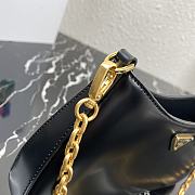 PRADA LEATHER CHAIN HOBO BAG BLACK 1BC148 SIZE 25.5 x 15.5 x 4 CM - 6