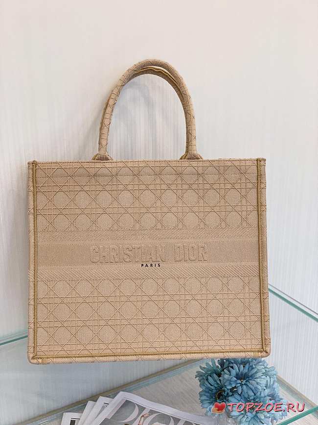 DIOR BOOK TOTE BEIGE M1286 SIZE 42 CM - 1