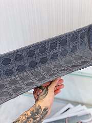 DIOR BOOK TOTE BLUE GRAY M1286 SIZE 42 CM - 6
