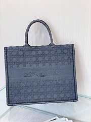 DIOR BOOK TOTE BLUE GRAY M1286 SIZE 42 CM - 4