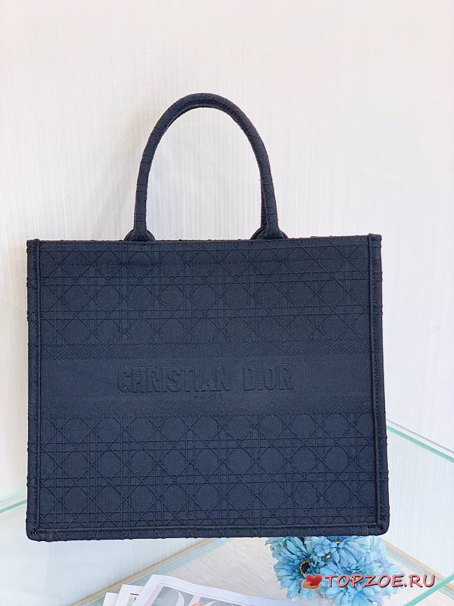 DIOR BOOK TOTE DARK BLUE M1286 SIZE 42 CM - 1