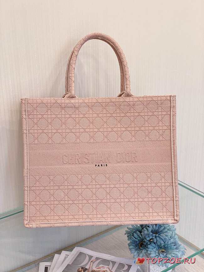 DIOR BOOK TOTE LIGHT PINK M1286 SIZE 42 CM - 1