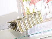 DIOR BOOK TOTE MATCHA GREEN & WHITE STRIPES EMBROIDERY M1286 SIZE 41.5x32x5 CM - 4