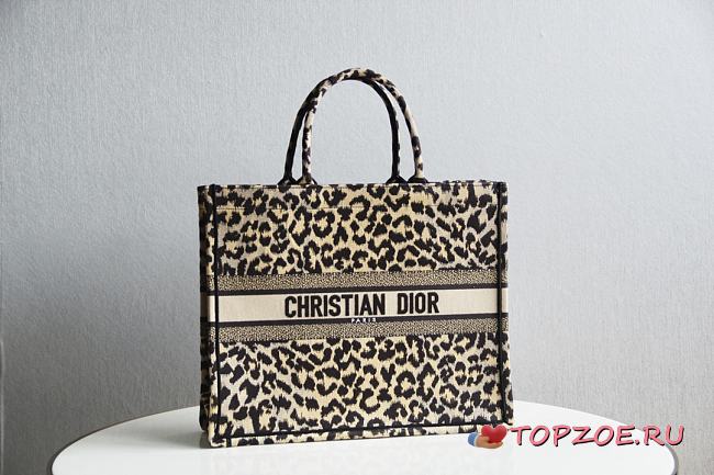 DIOR BOOK TOTE BEIGE MIZZA EMBROIDERY M1286 SIZE 41.5x34.5x16 CM - 1