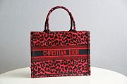DIOR BOOK TOTE RED MIZZA EMBROIDERY M1286 SIZE 41.5x34.5x16 CM - 1