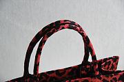 DIOR BOOK TOTE RED MIZZA EMBROIDERY M1286 SIZE 41.5x34.5x16 CM - 4
