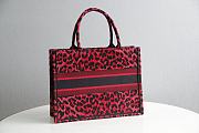 DIOR BOOK TOTE RED MIZZA EMBROIDERY M1286 SIZE 41.5x34.5x16 CM - 5