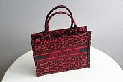 DIOR BOOK TOTE RED MIZZA EMBROIDERY M1286 SIZE 41.5x34.5x16 CM - 6