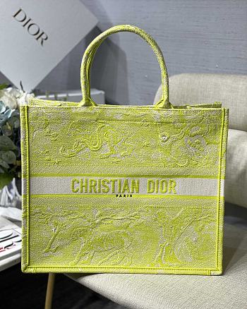 DIOR BOOK TOTE LIME M1286 SIZE 41.5 x 38 x 18 CM