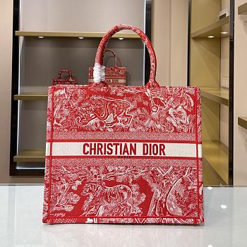 DIOR BOOK TOTE RASBERRY M1286 SIZE 41.5 x 38 x 18 CM