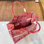 DIOR BOOK TOTE RASBERRY M1286 SIZE 41.5 x 38 x 18 CM - 3