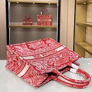 DIOR BOOK TOTE RASBERRY M1286 SIZE 41.5 x 38 x 18 CM - 4