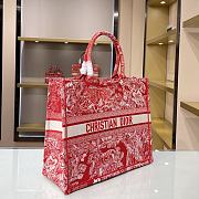 DIOR BOOK TOTE RASBERRY M1286 SIZE 41.5 x 38 x 18 CM - 5