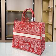 DIOR BOOK TOTE RASBERRY M1286 SIZE 41.5 x 38 x 18 CM - 6